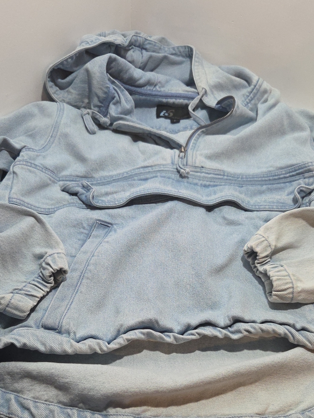 Denim Hoodie Pull Over